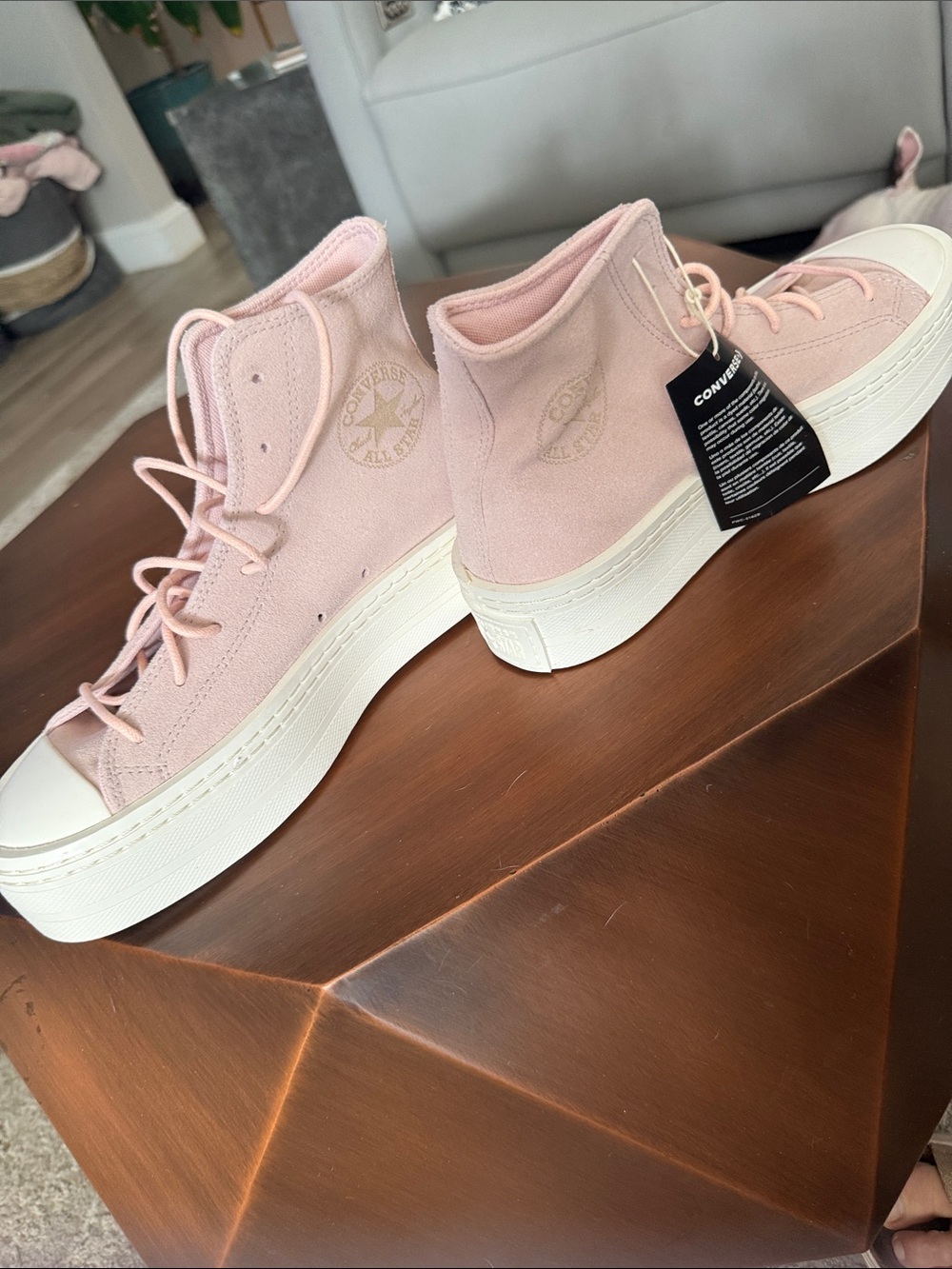 Converse Blush Pink Platform Chuck Taylor High Tops